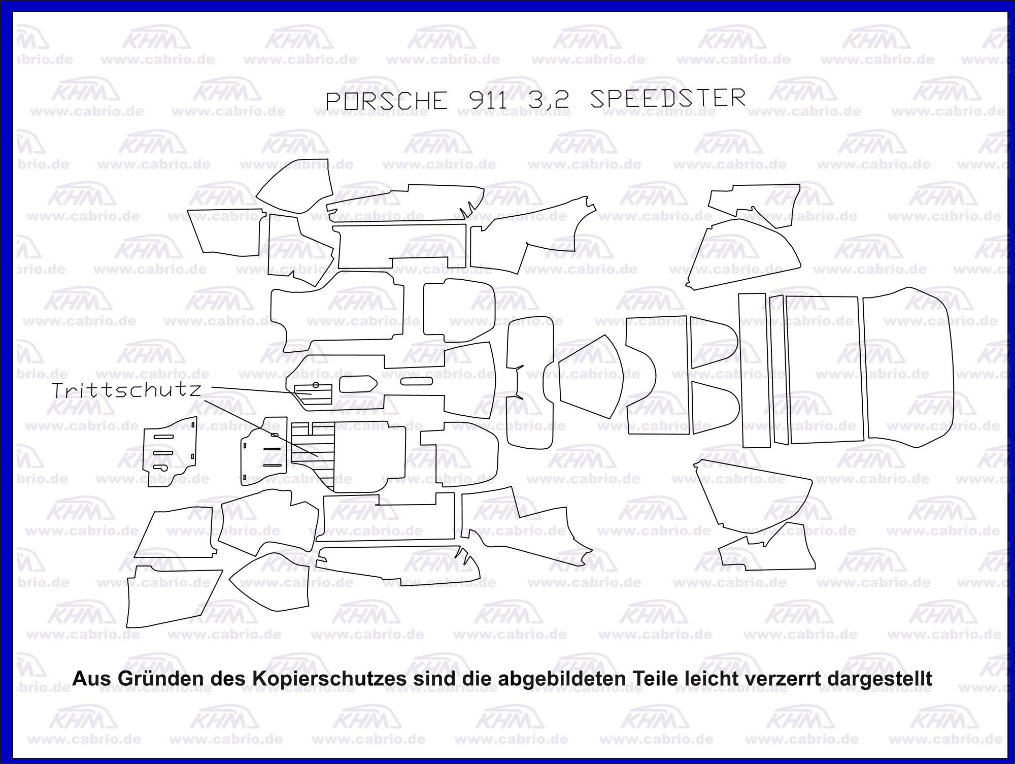 Teppichsatz Porsche 911 Speedster 3,2l, G-Serie