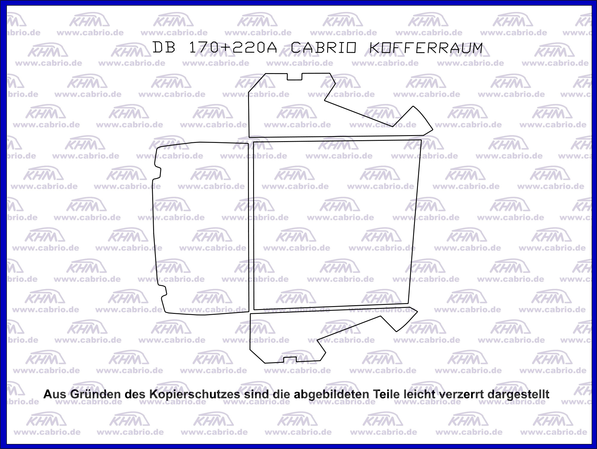 Kofferraumteppich Mercedes-Benz 170/220 A+S Cabrio