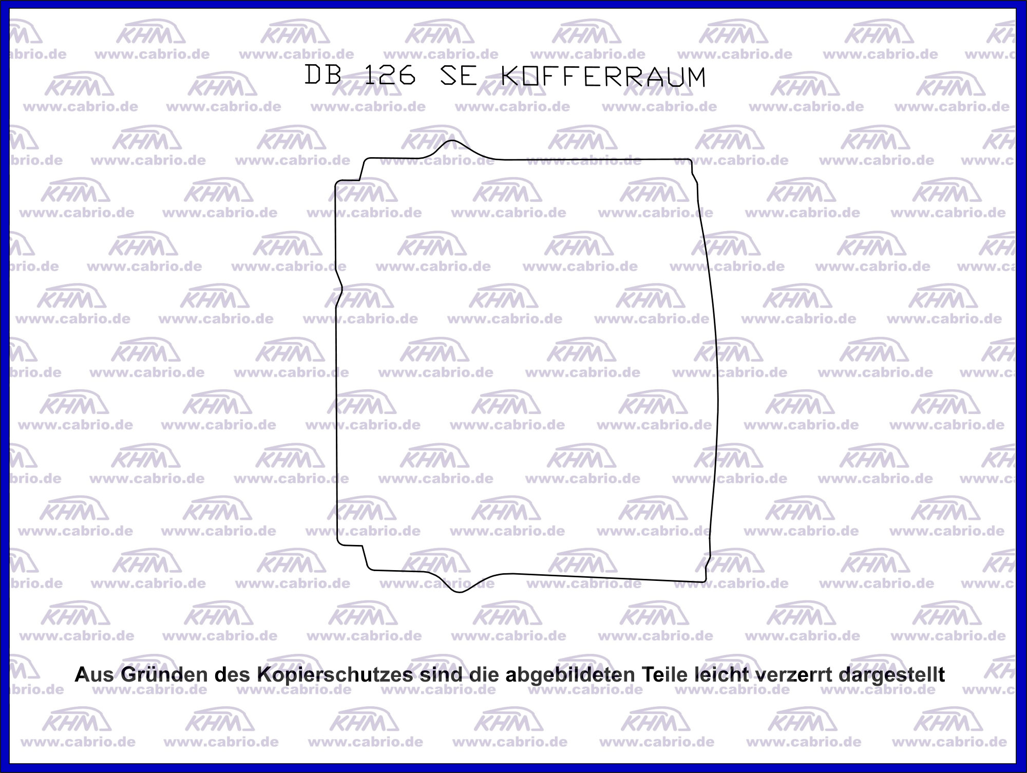 Luggage compartment Mercedes-Benz 260-560 W126 Sedan/Coupe