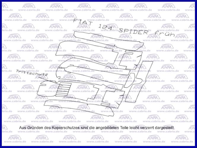 Teppichsatz Fiat 124 BS, CS Spider