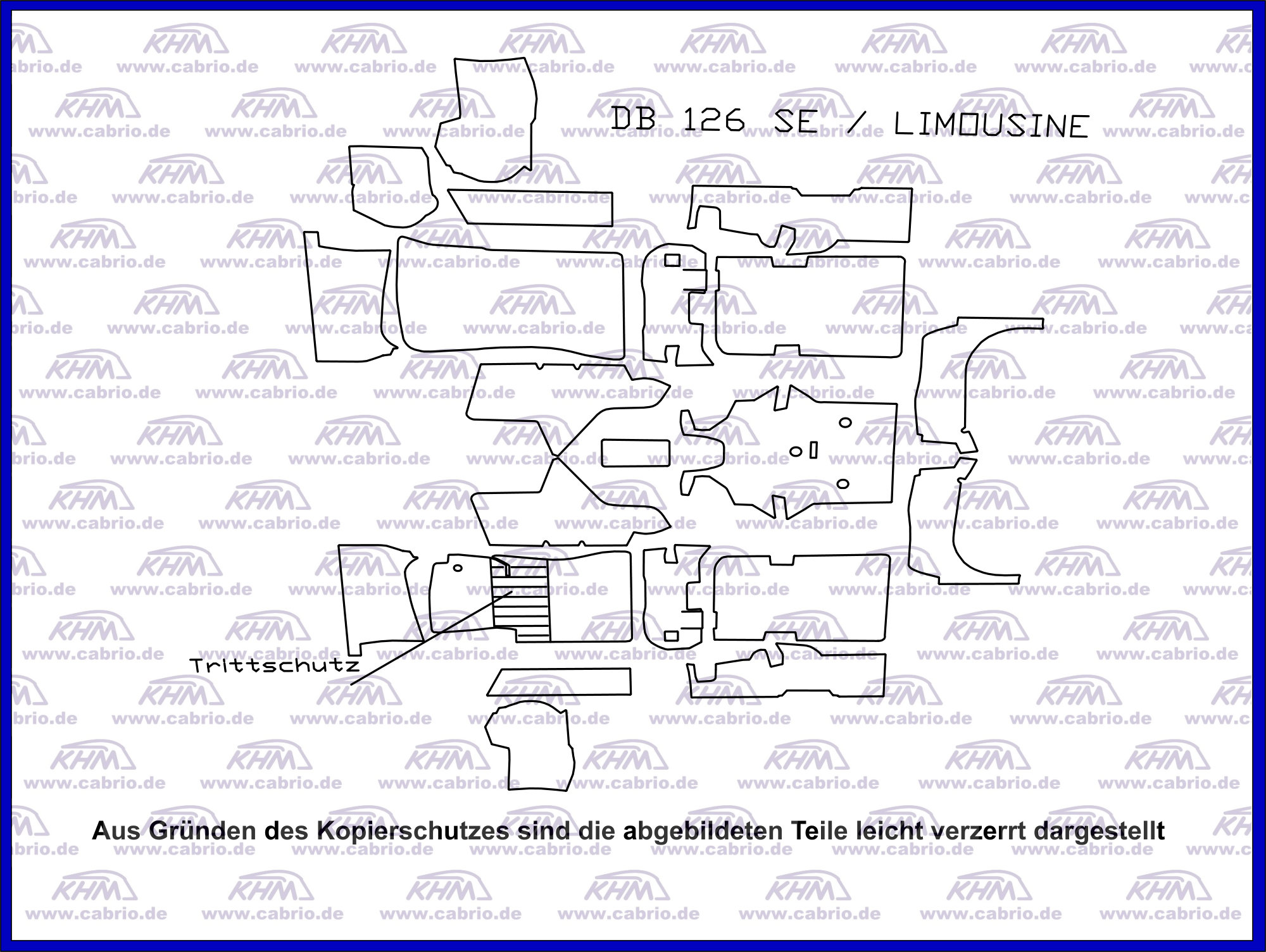 Carpet set Mercedes-Benz 260-560 W126