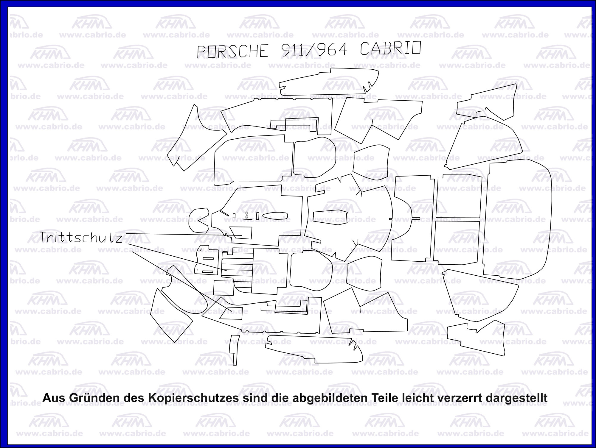 Teppichsatz Porsche 911 89-98/964+993 Cabrio