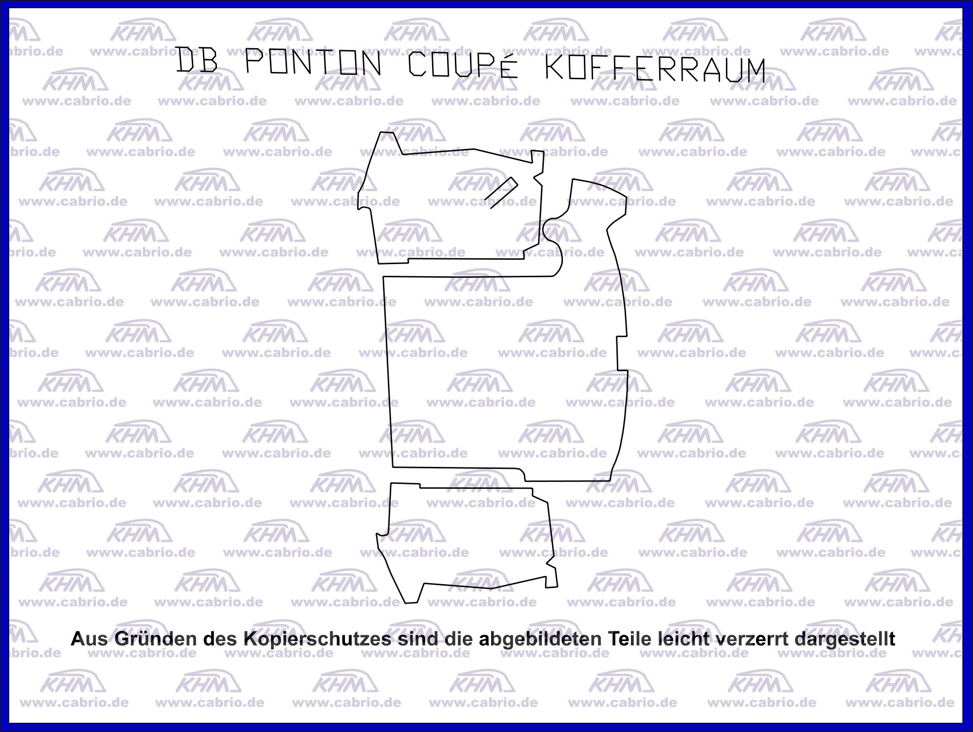 Kofferraumteppich Mercedes-Benz 220S/SE Ponton Coupe