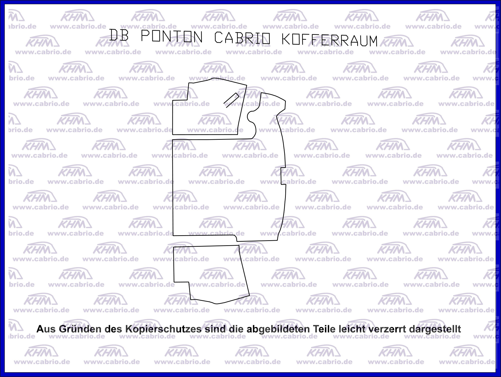 Kofferraumteppich Mercedes-Benz 220S/SE Ponton Cabrio
