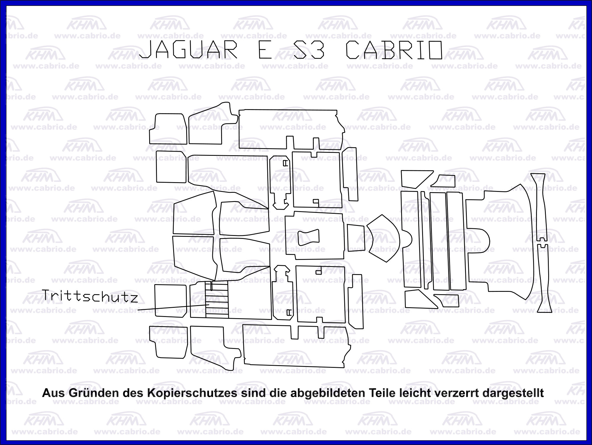 Teppichsatz Jaguar E-Type S1 - S3