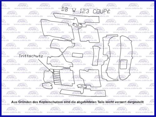 Teppichsatz Mercedes Benz 200-300 (123) Coupe