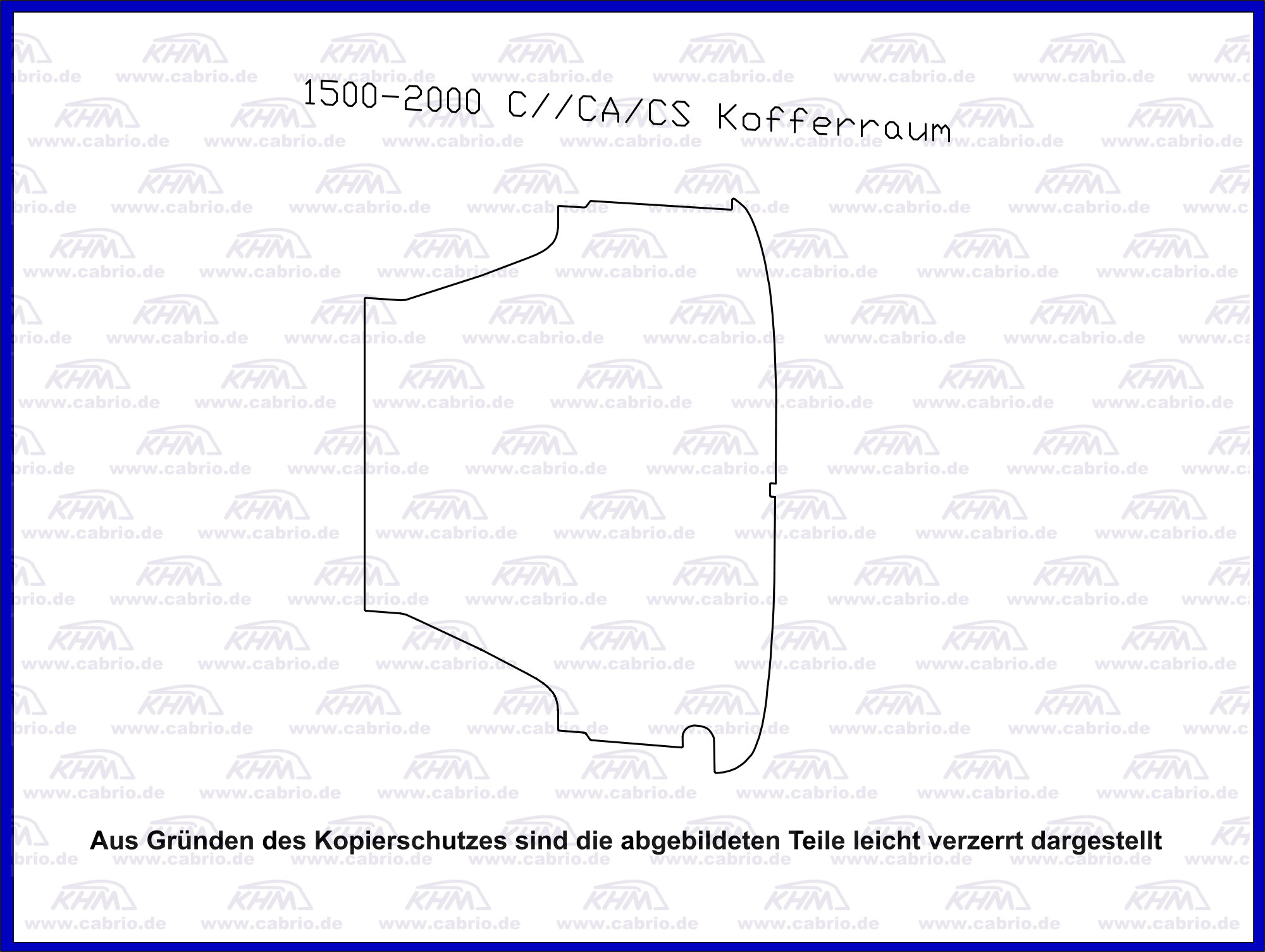 Kofferraumteppich BMW 1500-2000 CS, Neue Klasse Coupe