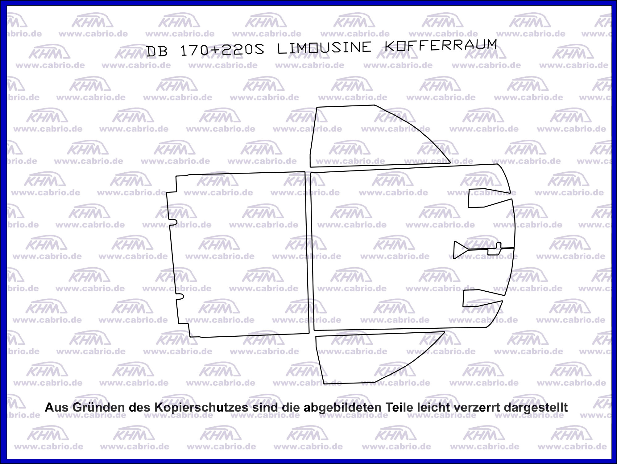 Kofferraumteppich Mercedes-Benz 170/220 S Limousine