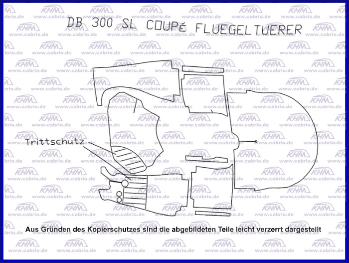 Teppichsatz 300SL Fluegeltuerer W198