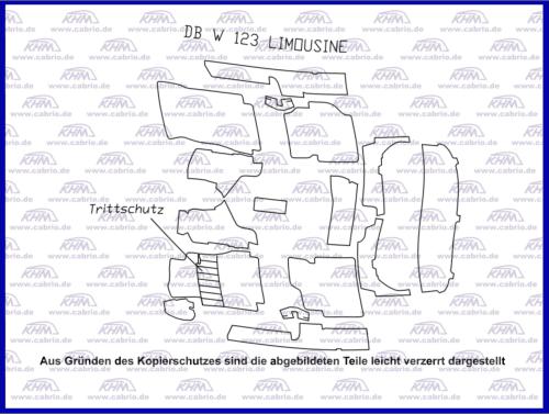 Teppichsatz Mercedes Benz 200-300 (123) Limousine